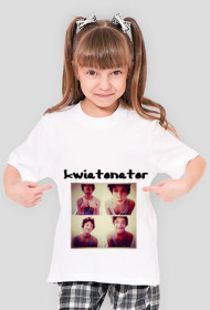 koszulka "Kwiatonator + zdjęcie Dawidax4" dziecięca dziewczęca