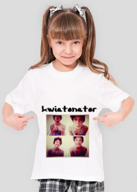 koszulka "Kwiatonator + zdjęcie Dawidax4" dziecięca dziewczęca