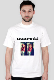 koszulka "Saszanatorsiak + zdjęcie Saszan" męska biała