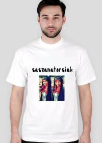 koszulka "Saszanatorsiak + zdjęcie Saszan" męska biała