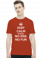 KEEP CALM No Risk No Fun czerwona