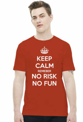 KEEP CALM No Risk No Fun czerwona