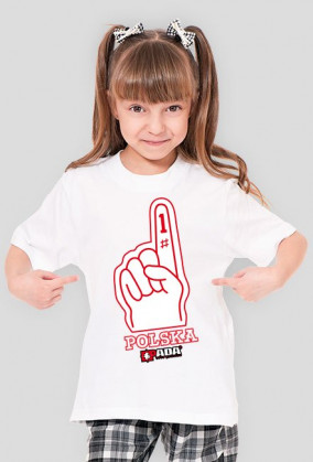 Koszulka dla dziewczynki - Polska. Pada