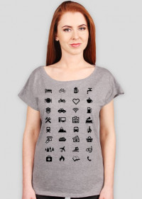 Koszulka podróżnika z 34 ikonami do podróżyz