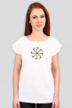 T-shirt słowiański kołowrót, damski 1 oversize