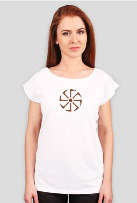 T-shirt słowiański kołowrót, damski 1 oversize