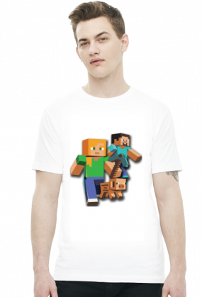 Koszulka Minecraft czarna i biała