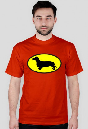 Koszulka męska Jamnik Batman