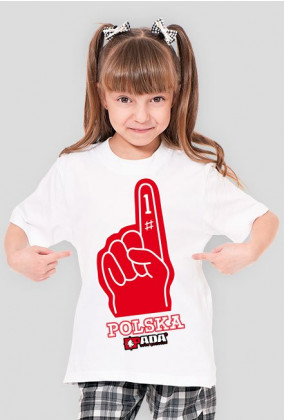 Koszulka dla dziewczynki - Polska. Pada