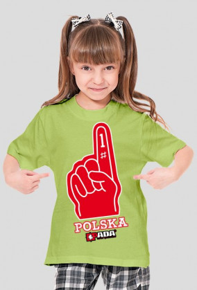 Koszulka dla dziewczynki - Polska. Pada