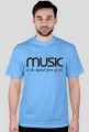 Music is the highest form of art - biała/kolor