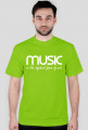 Music is the highest form of art - czarna/kolor
