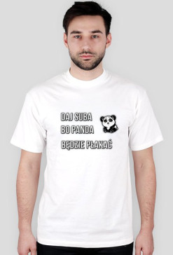 Koszulka z płaczącą pandą - Biała