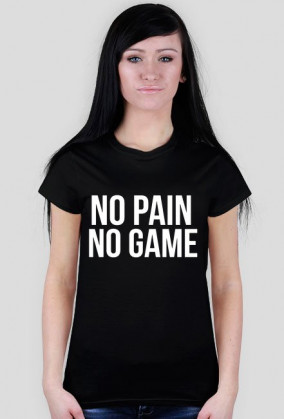 No pain no game - Damska,czarna