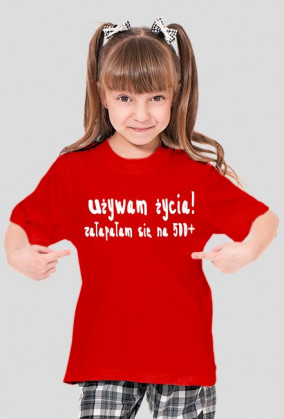 Koszulka dziewczęca- załapałam.. biały napis