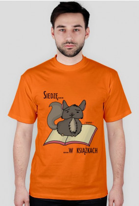 Koszulka męska Siedzę w książkach (szynszyla)