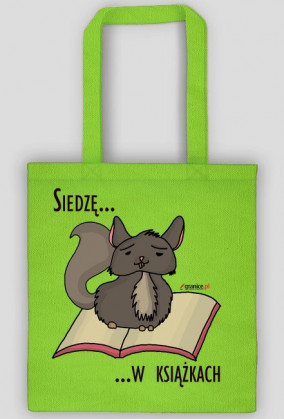 Torba Siedzę w książkach (szynszyla)