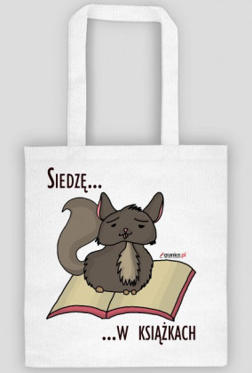 Torba Siedzę w książkach (szynszyla)