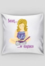 Poduszka Siedzę w książkach (dziewczynka)