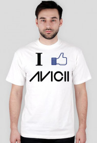 Koszulka biała I LIKE AVICII Męska