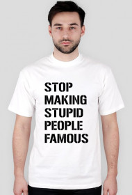 T-Shirt Just stop (biały)