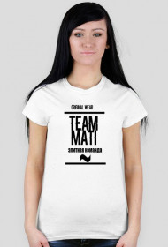 Koszulka - Team Mati biała żeńska