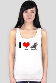 Koszulka "I love speedway" damska, bez rękawów