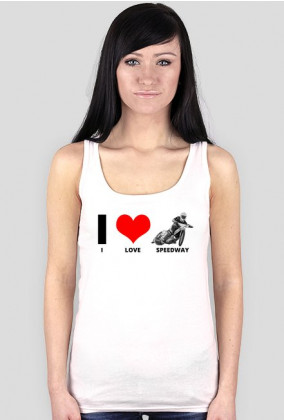Koszulka "I love speedway" damska, bez rękawów