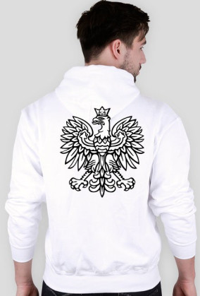 Polski Orzeł Biały (bluza z kapturem) ciemna grafika