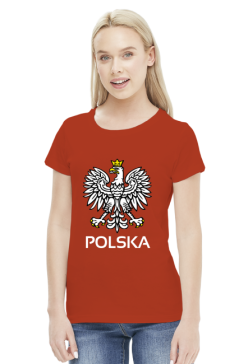 POLSKA Orzeł (bluzka damska) czerwona