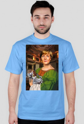 Angela Merkel z Lemurem