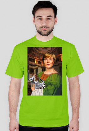 Angela Merkel z Lemurem