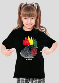 Koszulka dla dziewczynki - Reggae kogut. Pada