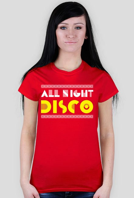 Koszulka damska ALL NIGHT DISCO (różne kolory)