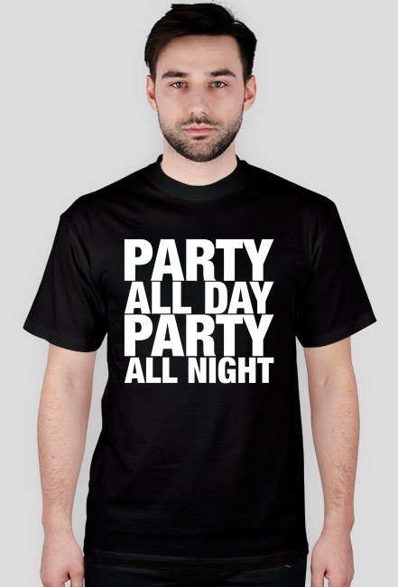 Koszulka męska - PARTY ALL DAY, ALL NIGHT (różne kolory)