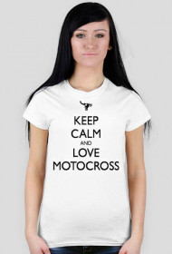 Keep Calm And Love Motocross Damska Biała