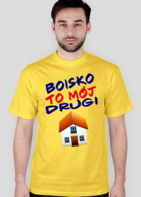 T-Shirt - Boisko to mój drugi dom - Żółty - Męski