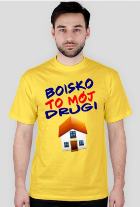 T-Shirt - Boisko to mój drugi dom - Żółty - Męski