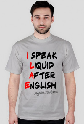 Koszulka "Mówię płynnie po angielsku" - ciemny napis