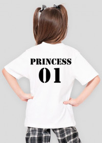 T-shirt biały dziecięcy - PRINCESS 01