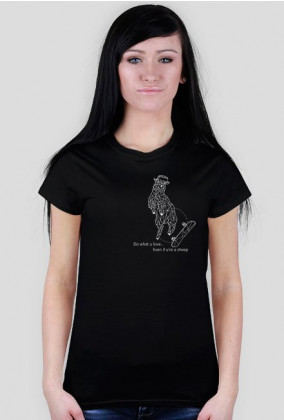 Sheep Woman T-shirt-black