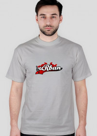 T-shirt uRban logo front - szachownica na plecach