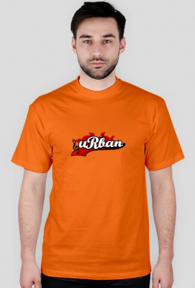 T-shirt uRban logo front - szachownica na plecach
