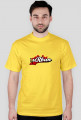 T-shirt uRban logo front - szachownica na plecach