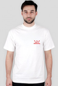 antisocial white tee