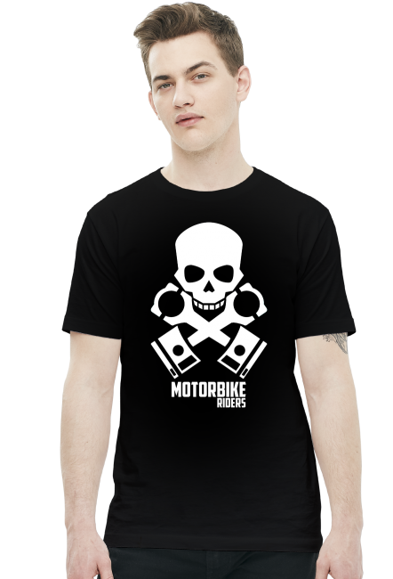 Motorbike riders skull - męska koszulka motocyklowa