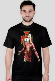 T-Shirt - Cristiano Ronaldo - Męski - Czarny