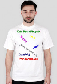 Koszulka piała z napisami youtuberuw