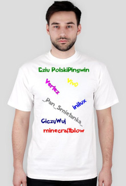 Koszulka piała z napisami youtuberuw