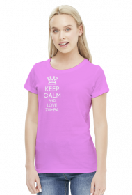 T-SHIRT KEEP CALM AND LOVE ZUMBA DAMSKA